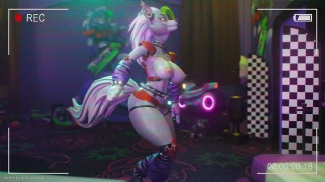 Furry yiff fnaf roxanne wolf sex porn parody fnaf9 security breach dancing