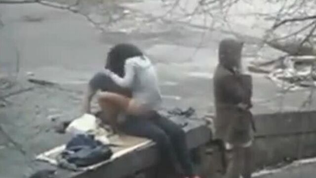 Outdoor public sex while their BFF watch their six #outdoor #public #porno #porn #amateur