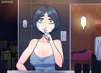 Time Stopped Brush by [Derpixon] (hentai, хентай, sex, anal, porno ...