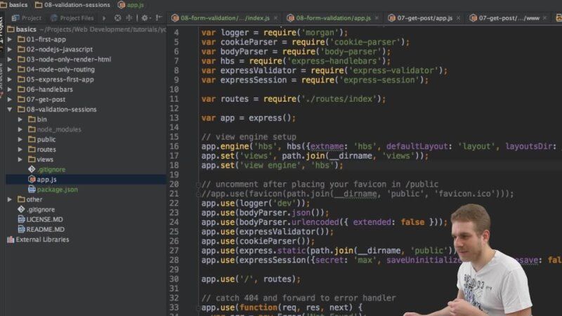 Node.js + Express - Tutorial - Express-Validator and Express-Session ...