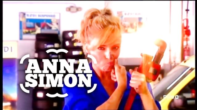 Hot Spanish model Anna Simon shows off her big tits on TV