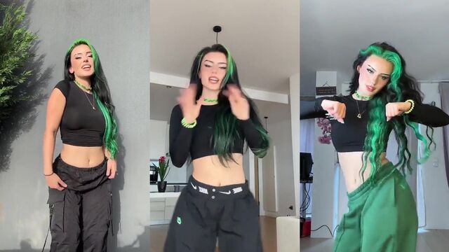 The pretty girl has sex with her boyfriend on TikTok
