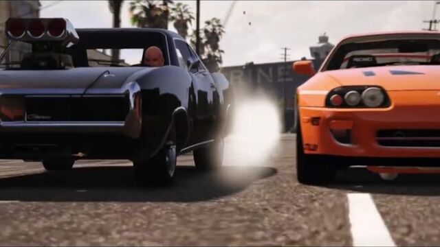 Cцена гонки Пола Уокера и Вина Дизеля, воссозданная при помощи GTA 5 | Grand Theft Auto 5 [Рифмы и Панчи]