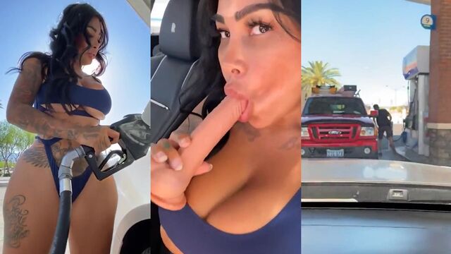 Busty blonde babe gives an extreme deepthroat blowjob in this hot FYPTT video