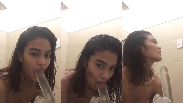 Hot Asian Filipino model gets fucked hard by a big Polynesian cock