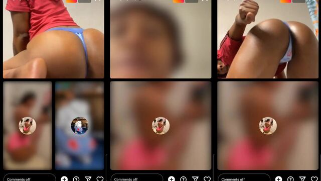 Slim ebony teen twerks her fat ass on the clapper