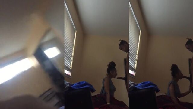 Hot woman gives a blowjob while cam is hidden