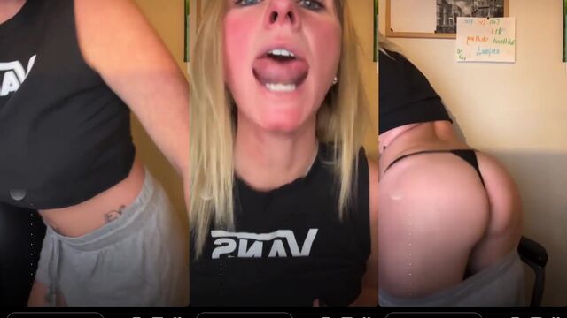 A sexy girl is dancing naked on Instagram for her friends