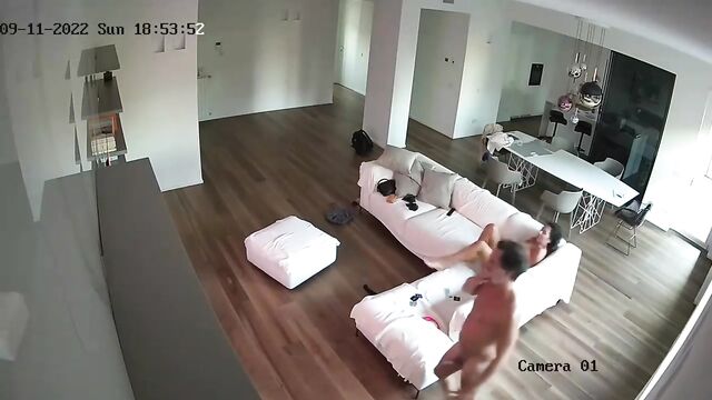 Couple unaware they’re being spied on with a hidden cam