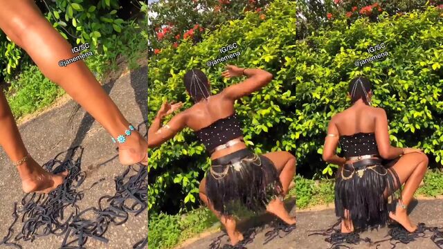 JaneMena shakes big ass during a sensual dance