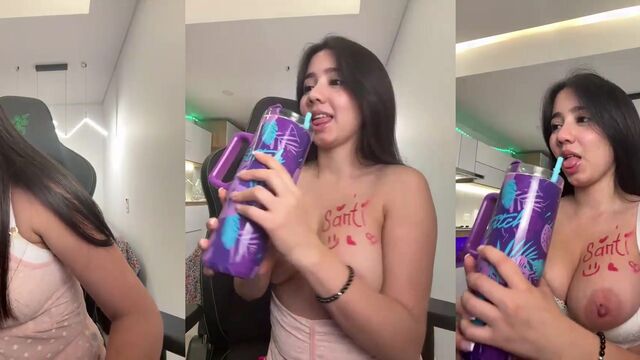 Busty MILF shows off her huge tits and gets fucked hard