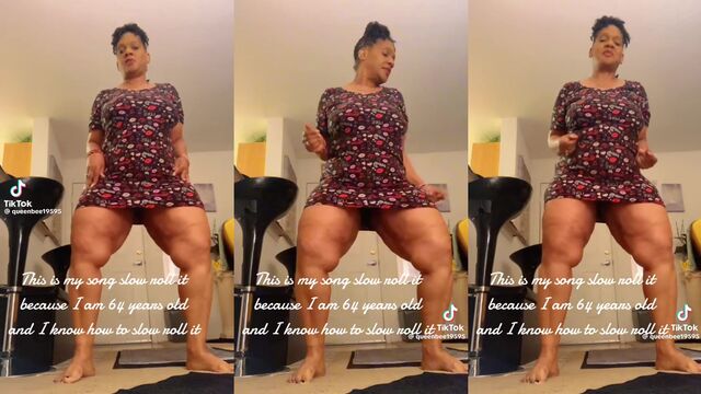 Ebony mature gives a deepthroat blowjob like a true GILF