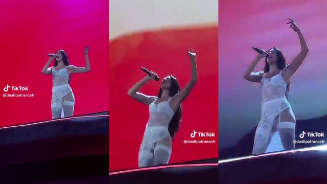 Gostosa dancing in a short minidress without panties
