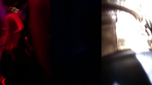 The girl shakes her ass for the guy in the nightclub