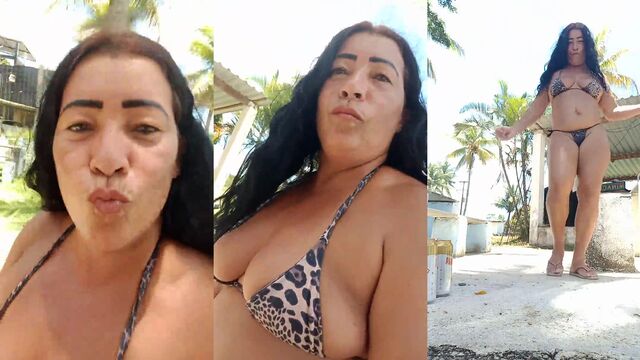 Hot mature Maluquinha Dinha tries on sexy lingerie for her YouTube gostosa