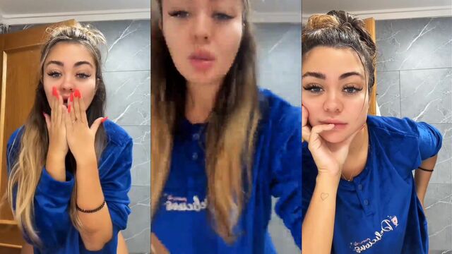 Pelirroja Silvia Gnazzi performs a hot sex act in directo on TikTok