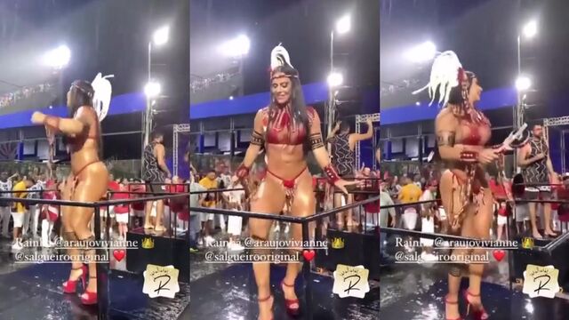 Fit Brazilian actress Globo Rabuda enjoying herself