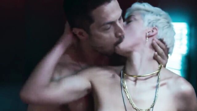 Hot Brazilian actress in a sensual lesbian sex scene