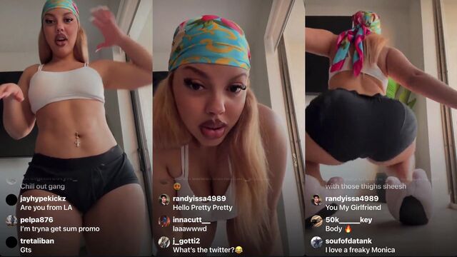 I'm a fat ass ebony babe, watch me twerk on IG Live and show you my booties