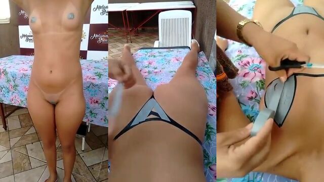 Gostosa marquinha gets tanned and bikinied
