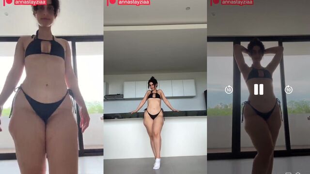 Armenian PAWG shows her twerking skills in a steamy bikini scene
