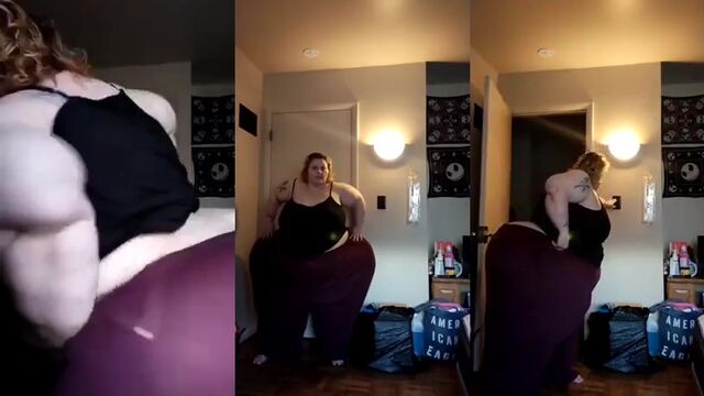 Fat SSBBW shows off her jiggly twerking skills