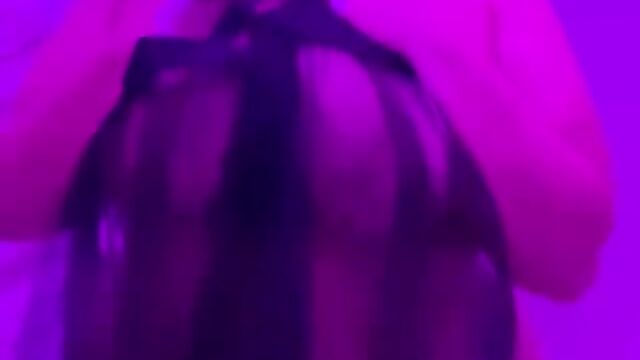 Hot Latina slut exposes her wet pussy and huge areolas