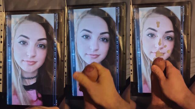 The guy made a cumshot tribute to his girlfriend in the ass