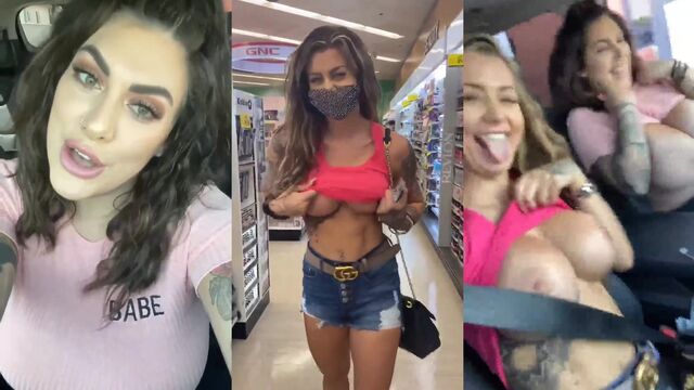 Busty MILF shows off her huge natural tits in lingerie