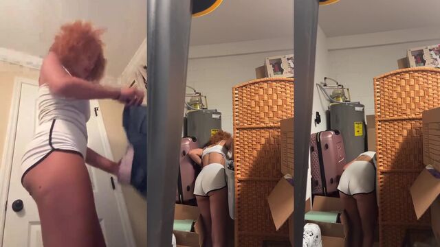 Mixed models areolas clapper action in live TikTok style