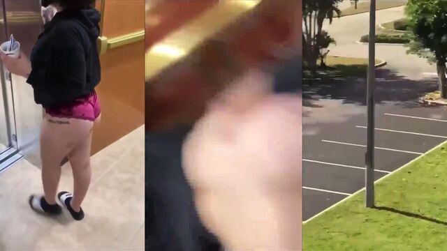 Redbone mixed thot getting her cheeks clapped outside
