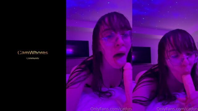 A cute gamer girl masturbates after a hard day of playing