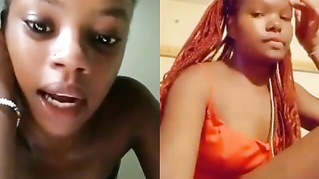 Ebony woman has an intense orgasm after using a dildo and getting fucked