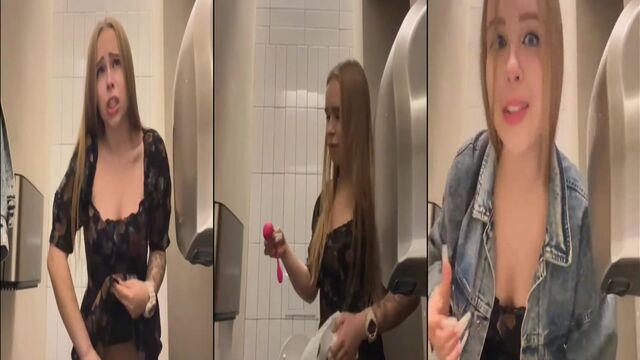 Public upskirt action with no panties in the store