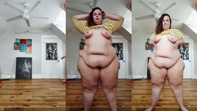 Fat belly feedee gets clapped after wobbly soles action