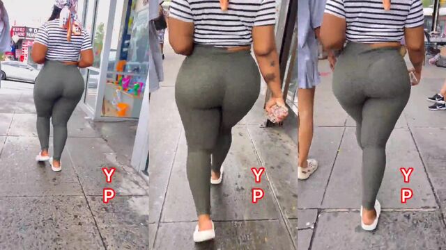 Voyeur caught fat ass out side on cam