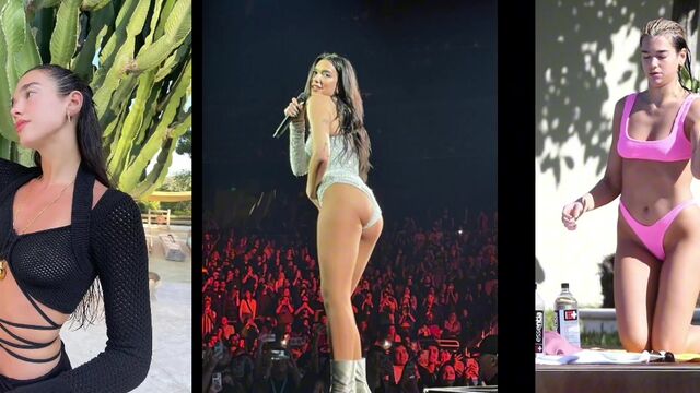 Dua Lipa is having fun with a young man in this hot video