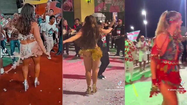 Short bikini dance of the famous influencer Sainha