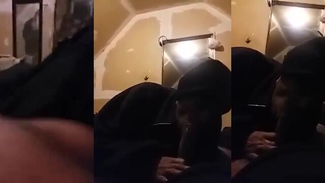 Homeless crackhead gets fucked by my wife in the bathroom