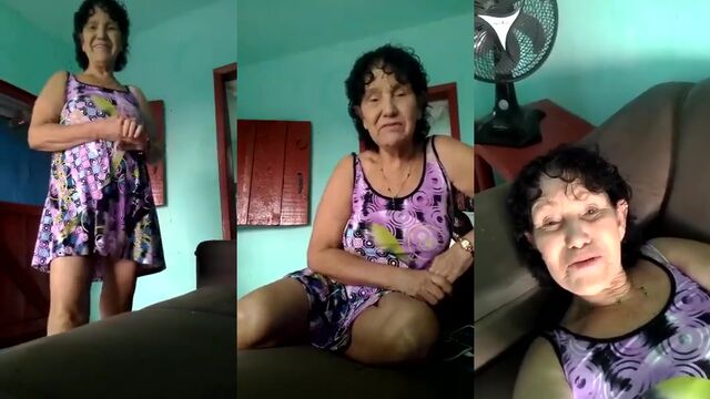 A safada velha da casa está sempre pronta para gozar