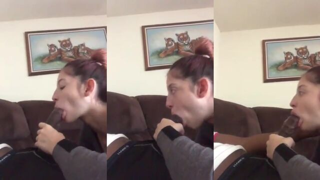 The snowbunny is turning into a throat princess with BBC