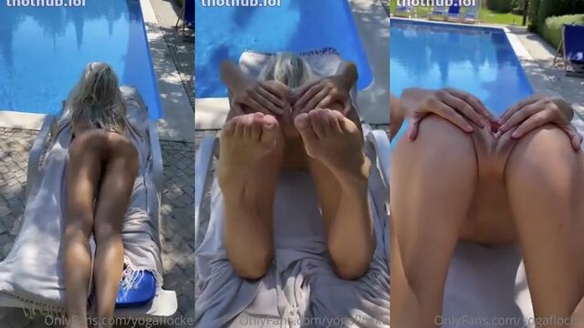 Real MILF in yoga pants takes a thick dildo and toys in her creamy pussy