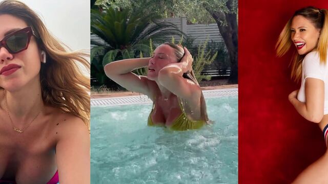 Hot Italian blonde Eleonora Cristiani in tettona style, enjoying passionate action