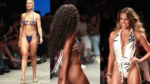 Hot babes show their sexy bodies on the catwalk