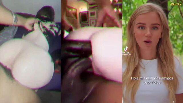 TikTok compilation of PMV content featuring intense interracial scenes