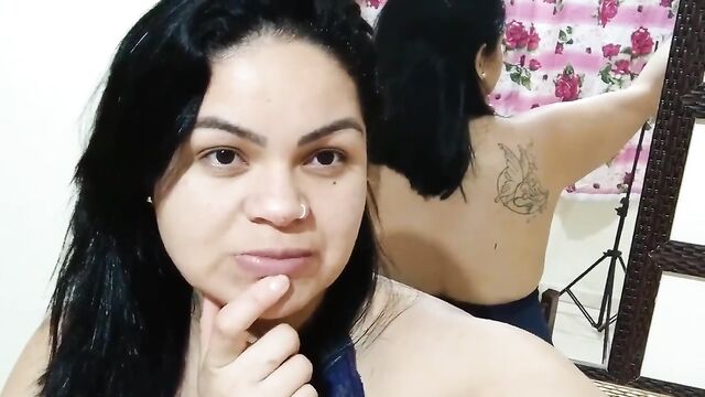 A hot girl has a sexy try-on of her new underwear on YouTube