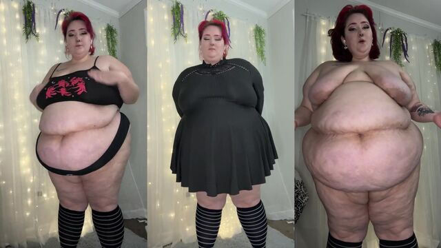 Ssbbw Feedee Wendy’s gets her huge belly filled