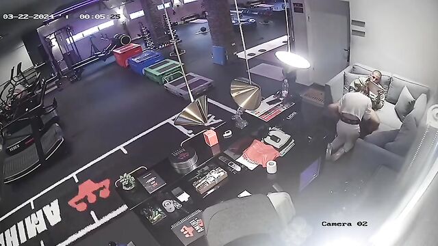 A fitness trainer leaked CCTV footage of him with a client in the gym