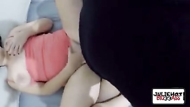 Hot wife Julie fucks with a man in her comedor