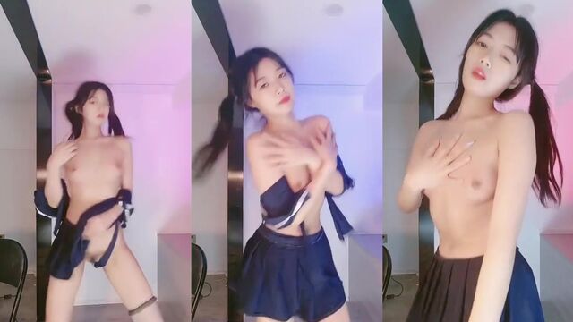 Dance and strip tease until completely naked